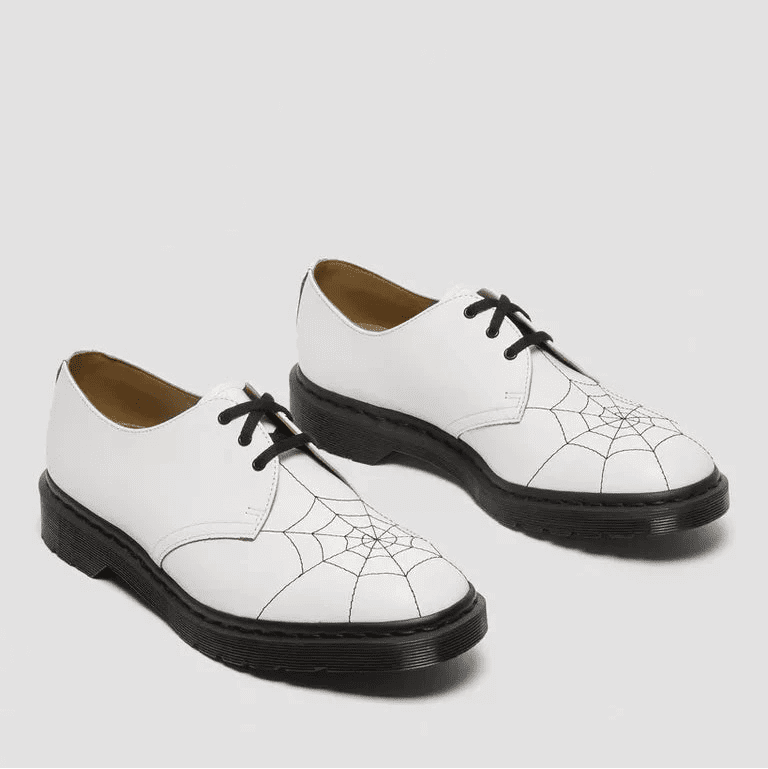 DM's X SUPREME 1461 Vintage White Leather Shoes JP SUK 