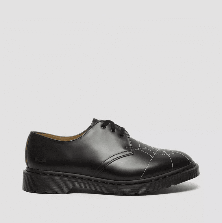 DM's X SUPREME 1461 Web Black Vintage Smooth Leather Shoes JP SUK 