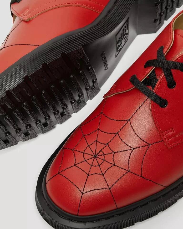 DM's X SUPREME 1461 Web Red Vintage Smooth Leather Shoes JP SUK 