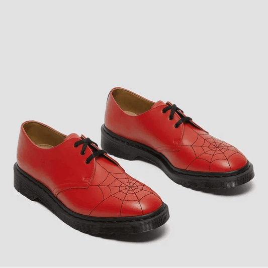 DM's X SUPREME 1461 Web Red Vintage Smooth Leather Shoes JP SUK 