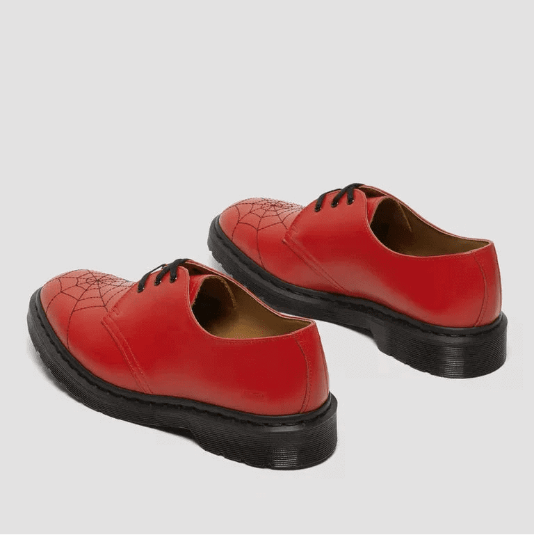 DM's X SUPREME 1461 Web Red Vintage Smooth Leather Shoes JP SUK 